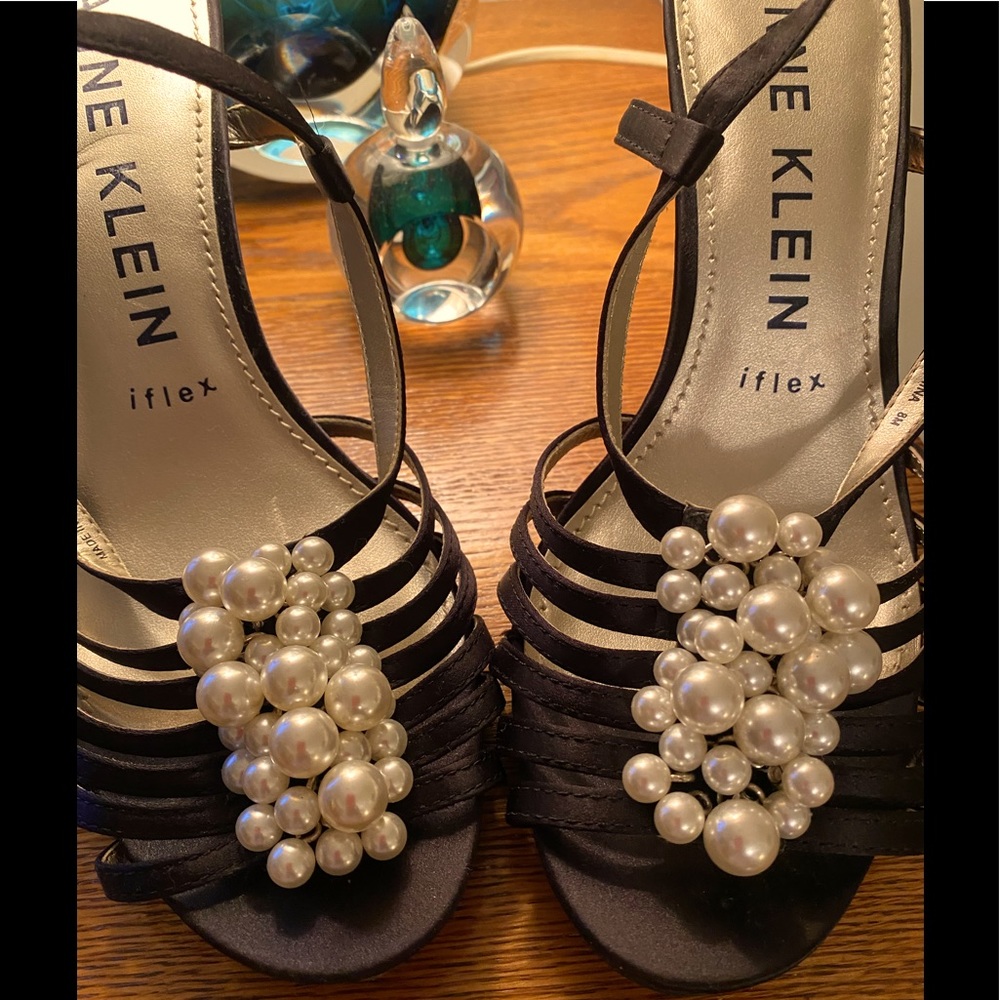 Anne Klein iflex high heeled pearl sandals. Prom.